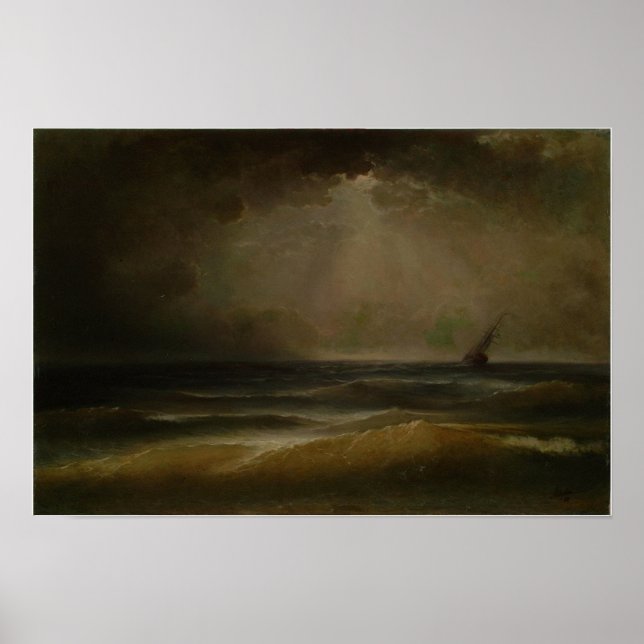 Aivazovsky - Sturm 1880 Poster (Vorne)
