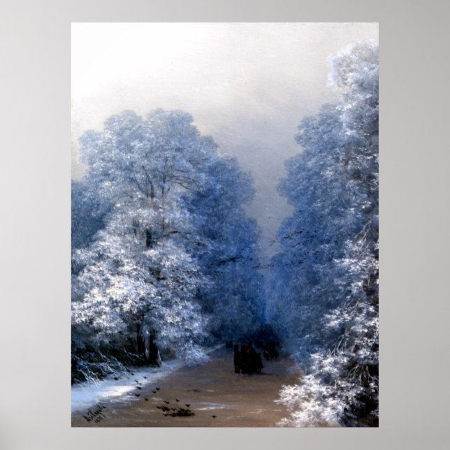 Aivazovsky - Winterlandschaft Poster (Vorne)