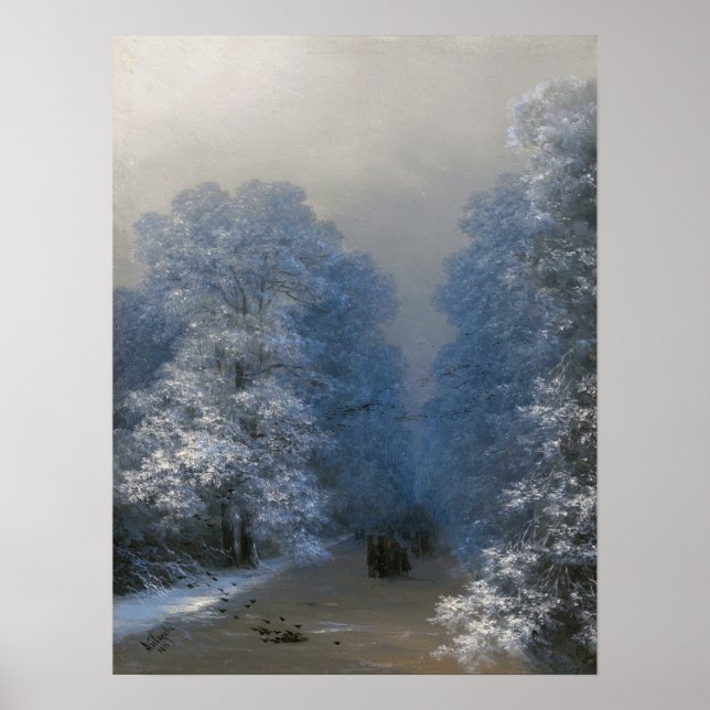 Aivazovsky - Winterlandschaft Poster (Vorne)
