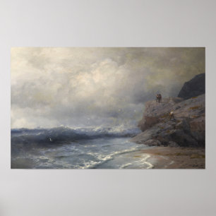 Aivazowsky - Ein Schiff im Gefahr 1894 Poster