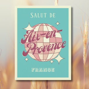 Aix-en-Provence France Retro Vintage Postkarte