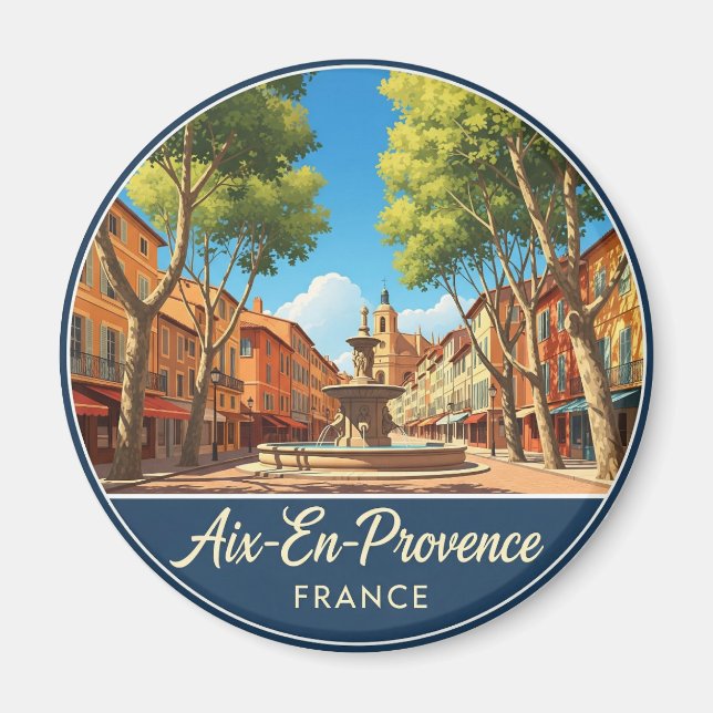 Aix-en-Provence France Travel Magnet (Vorne)