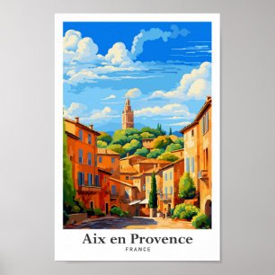 Aix en Provence Frankreich Kunst, Dichtung und Mus Poster