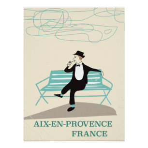 Aix-en-Provence Frankreich Reiseplakat Poster