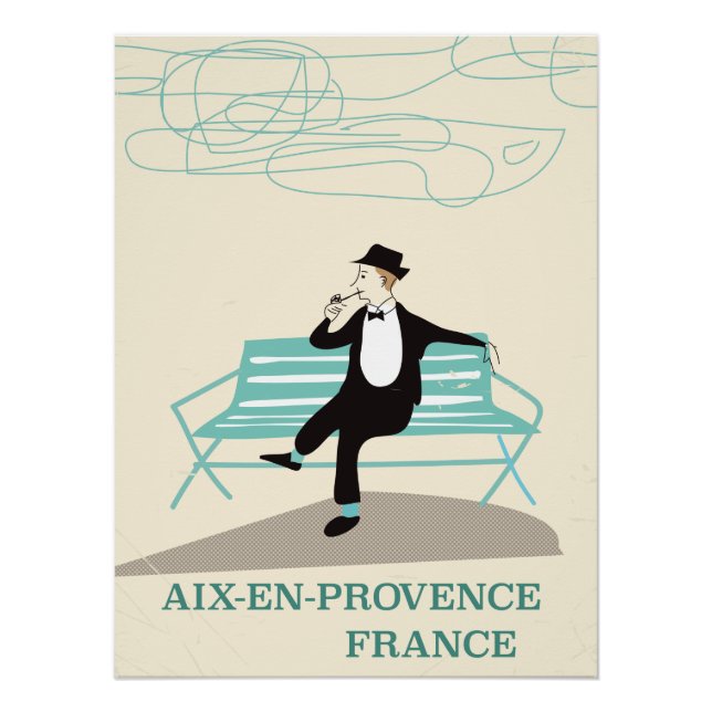 Aix-en-Provence Frankreich Reiseplakat Poster (Vorderseite)