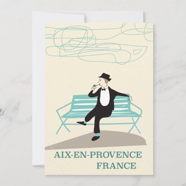Aix-en-Provence Frankreich Reiseplakat Save The Date (Vorderseite)