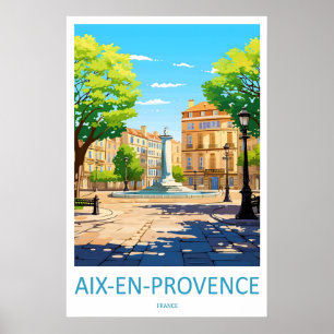 Aix En Provence Vintage Park Ski National Reise Poster