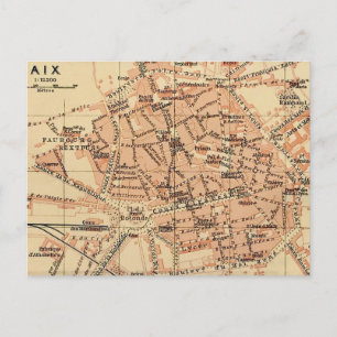 Aix France Vintage Karte Postkarte