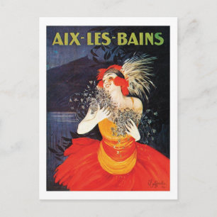 Aix Les Travel Poster Postkarte