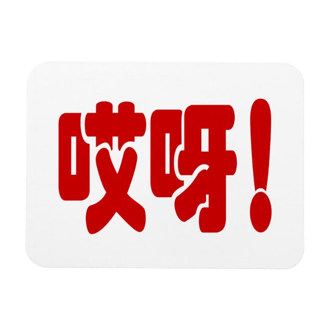 Aiya! 哎 呀! MACH! Chinesische Sprache Hanzi Magnet (Horizontal)
