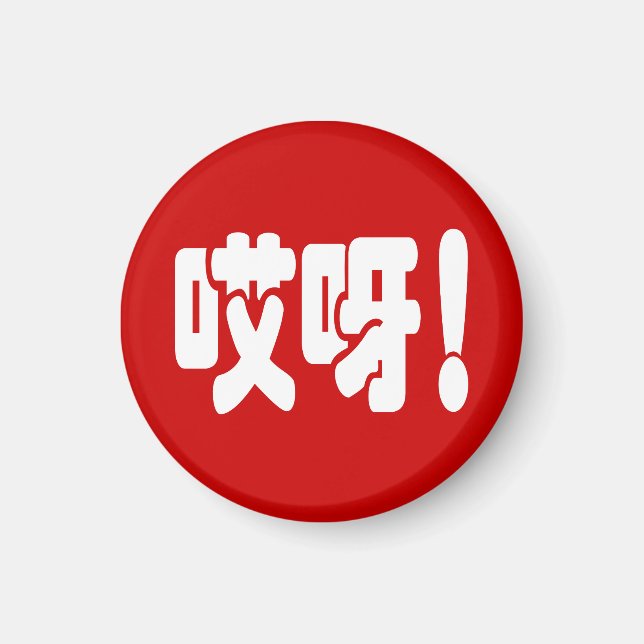 Aiya! 哎 呀! MACH! Chinesische Sprache Hanzi Magnet (Vorne)
