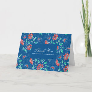 Aiyana Floral Batik Wedding Danke Karte