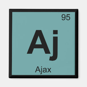 Aj - Ajax Griechische Chemie Periodensystem Symbol Magnet