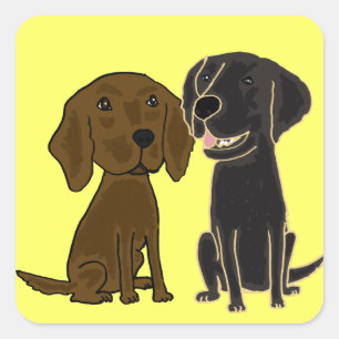AJ-beschichteter Retriever-Sticker Quadratischer Aufkleber