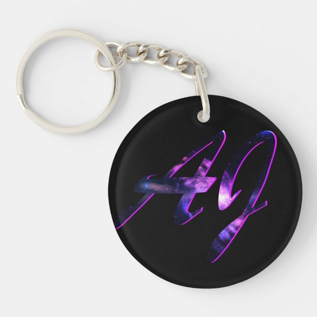 AJ Initialen Schlüsselanhänger (Vorderseite)