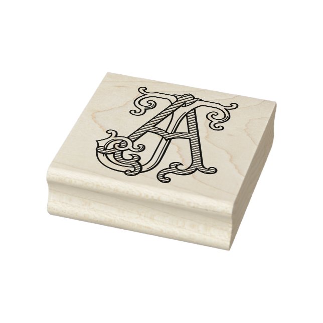 AJ Monogram JA Monogram Kautschuk Ink Briefmarke Gummistempel