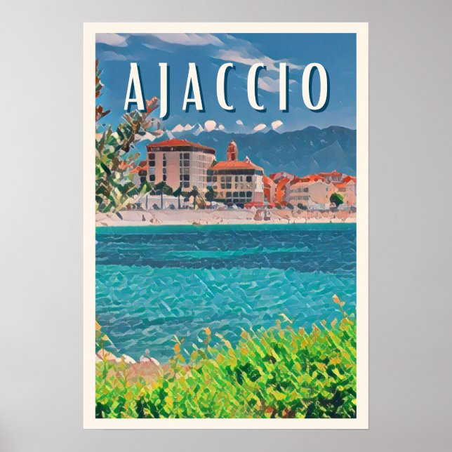 Ajaccio Foto Vintage Poster (Vorne)