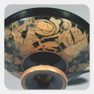 Ajax, an gedrängt von Athene Quadratischer Aufkleber