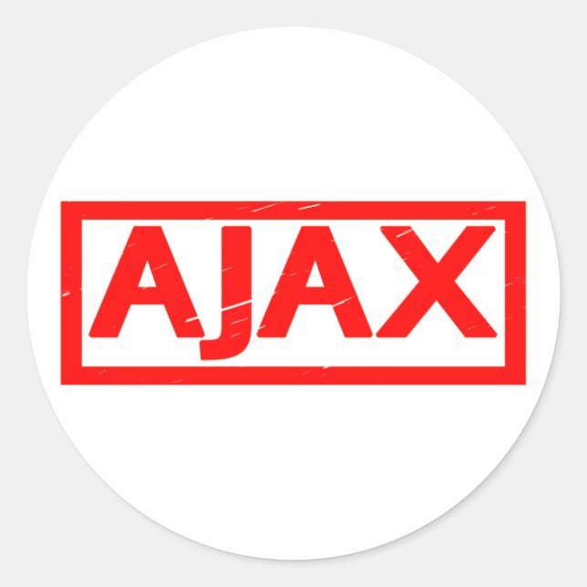 Ajax-Briefmarke Runder Aufkleber (Vorderseite)