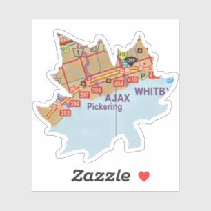 Ajax ON Painted Map Aufkleber