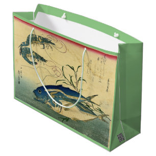 Aji & Ebi - Hiroshige farbenfroher japanischer Fis Große Geschenktüte
