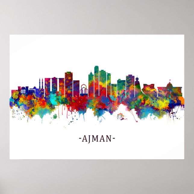 Ajman UAE Skyline Poster (Vorne)