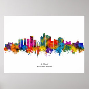 Ajman VAE Skyline Poster