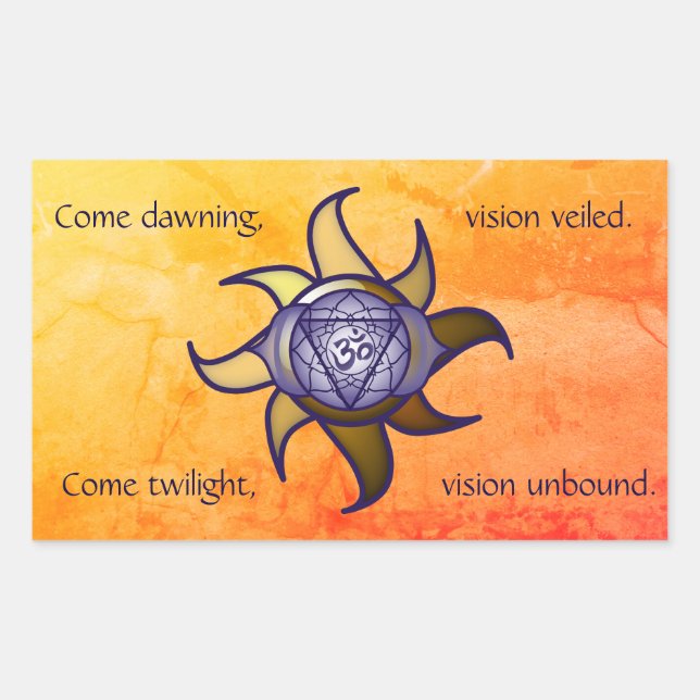 Ajna Chakra "Third Eye" Yoga Insight Lotus Sticker (Vorderseite)