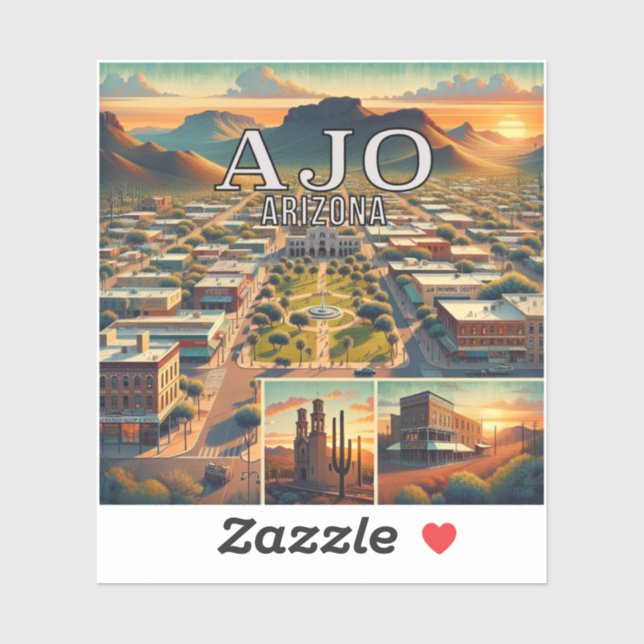 Ajo Arizona 3 Inch Vinyl Sticker (Blatt)
