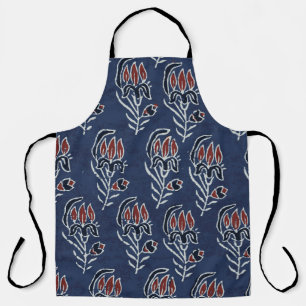 Ajrakh Muster und Blockdruckmuster Muster und Bati Schürze