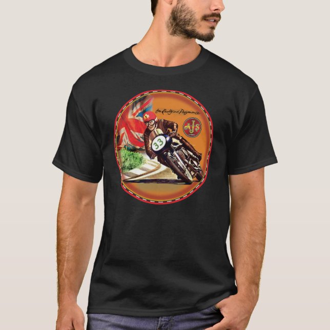 Ajs Motorrad von England T-Shirt (Vorderseite)
