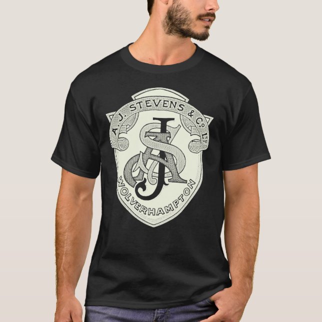AJS Motorradlogo in Stichen Klassischer T - Shirt (Vorderseite)