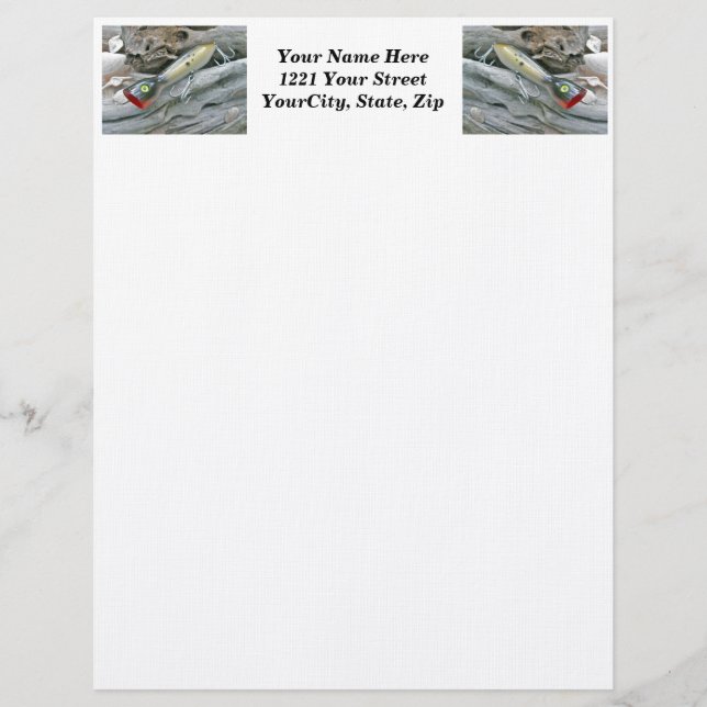 AJS Saltwater Lure Popper Mullet Letterhead Briefkopf (Vorderseite)