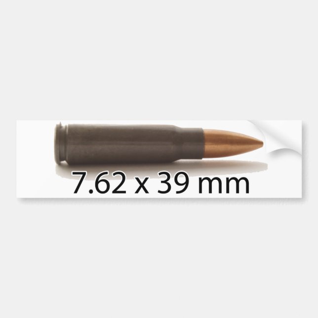 AK47 7,62 x 39mm Munition rund Autoaufkleber (Vorne)