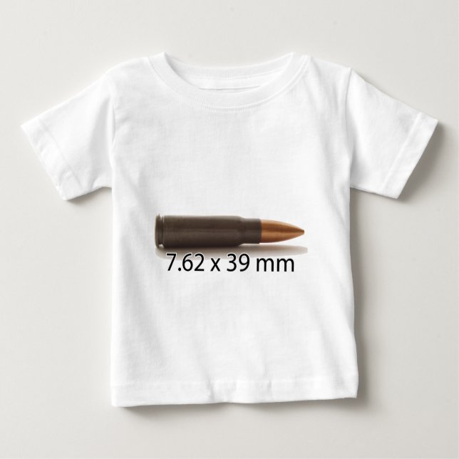 AK47 7,62 x 39mm Munition rund Baby T-shirt (Vorderseite)