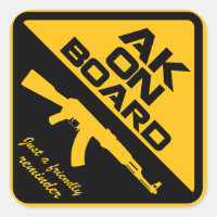 AK47-Aufkleber an Bord
