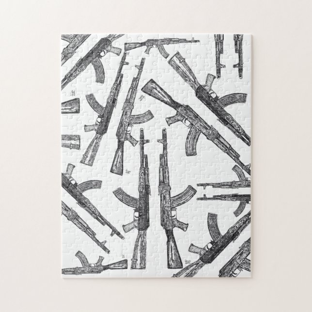 AK47-Feuerwaffenpuzzlespiel Puzzle (Vertikal)