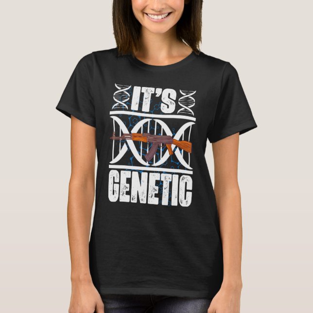 Ak47 Genetic Gun DNA Ak47 assault rifle Gun T-Shirt (Vorderseite)