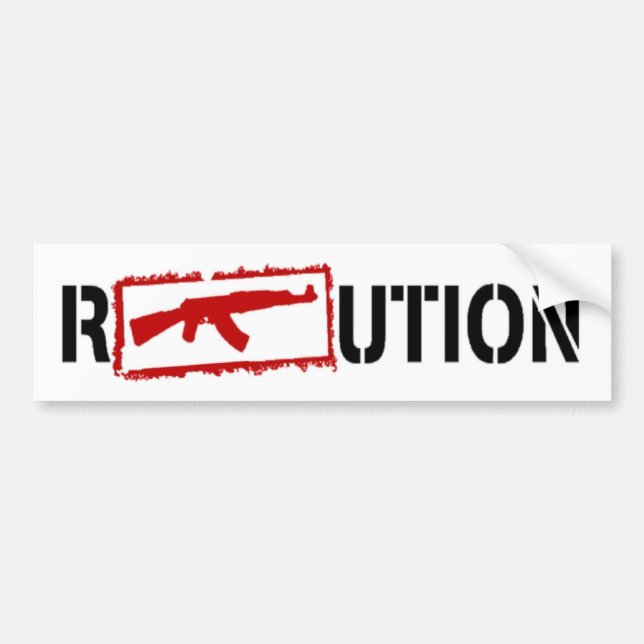 Ak47-REVOLUTION Autoaufkleber (Vorne)