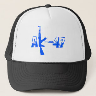 AK-47 AKM Assault Rifle Logo Blue.png Truckerkappe