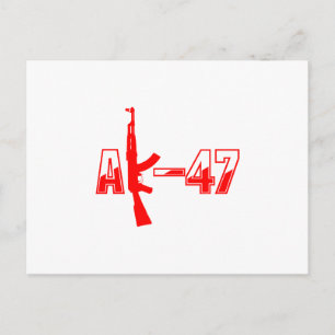 AK-47 AKM Sturmgewehre Logo Red.png Postkarte