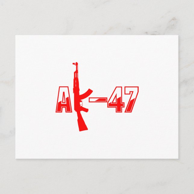 AK-47 AKM Sturmgewehre Logo Red.png Postkarte (Vorderseite)