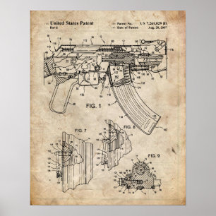 Ak-47 Bolt Locking Patent Poster