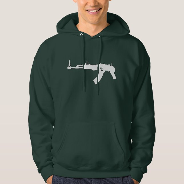 AK 47 NY Skyline-Kapuzenpulli Hoodie (Vorderseite)