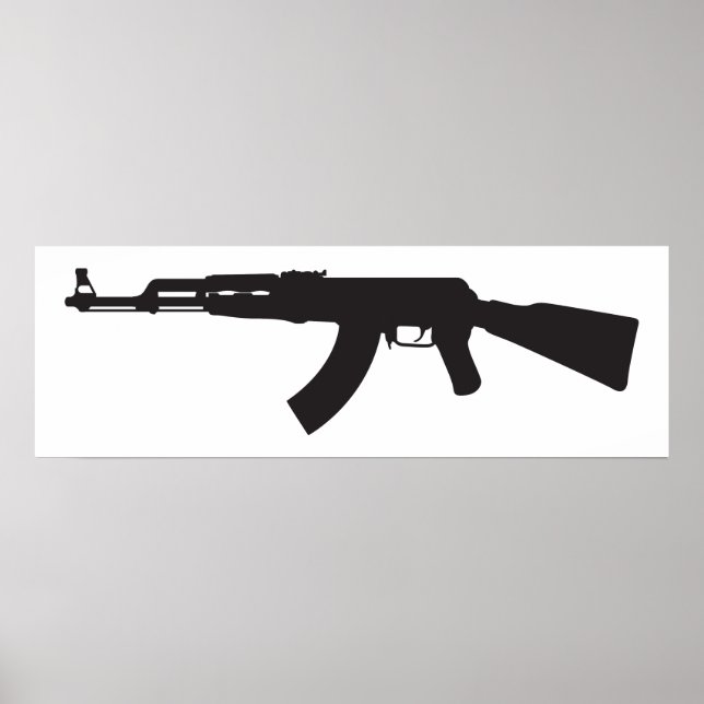 AK-47-Silhouette Poster (Vorne)