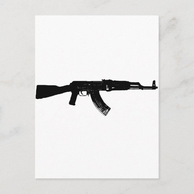 AK-47-Silhouette Postkarte (Vorderseite)