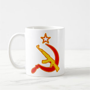 AK-47 u. Sichel *with Star* Tasse