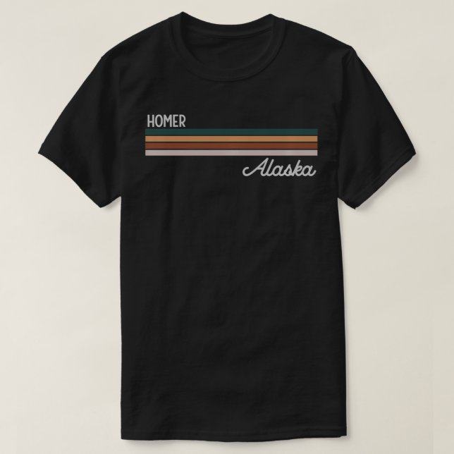 AK Souvenir Geschenk Homer Alaska T-Shirt (Design vorne)