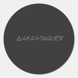 AKA JAQUE RUNDER AUFKLEBER