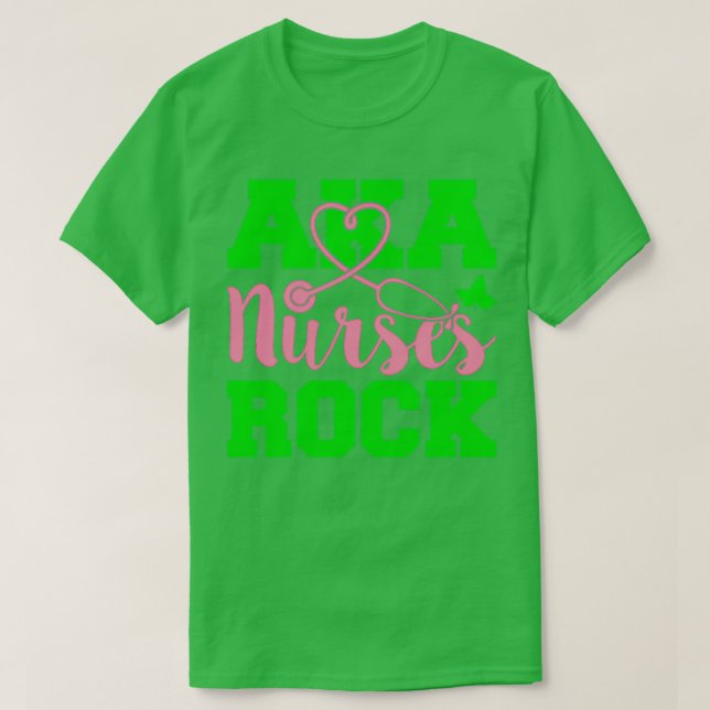 AKA Nurses Rock AKA Hübsch Nurse T-Shirt (Design vorne)